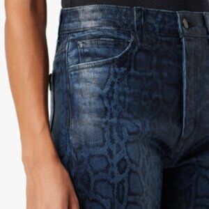 Joe’s Jeans The Honor High Rise Straight Ankle – Coated Indigo Slither – 25 NWT